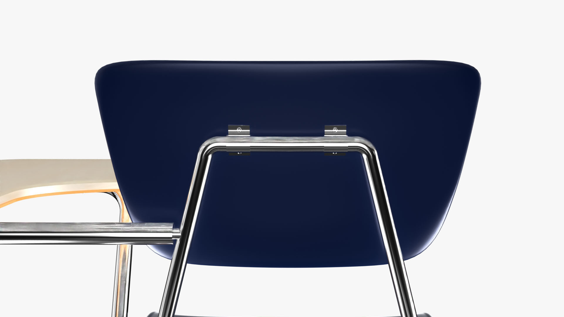 Student desk and chair 3D model_10
