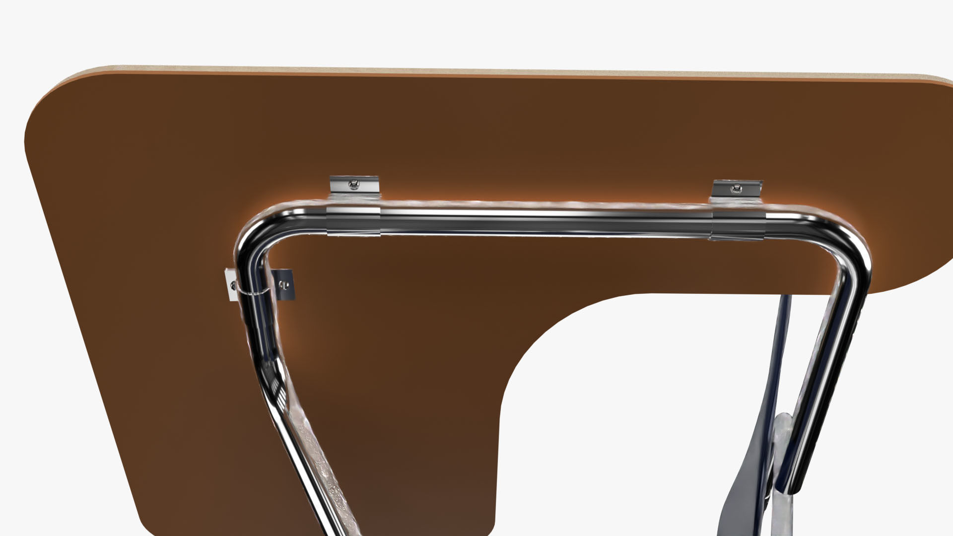 Student desk and chair 3D model_12