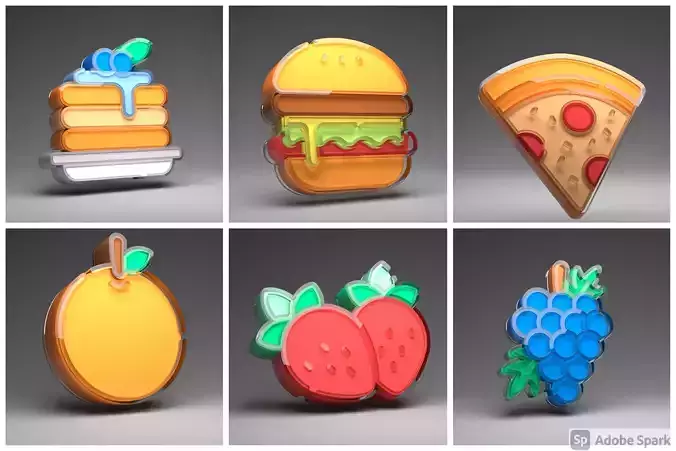 3D Icons hamburger