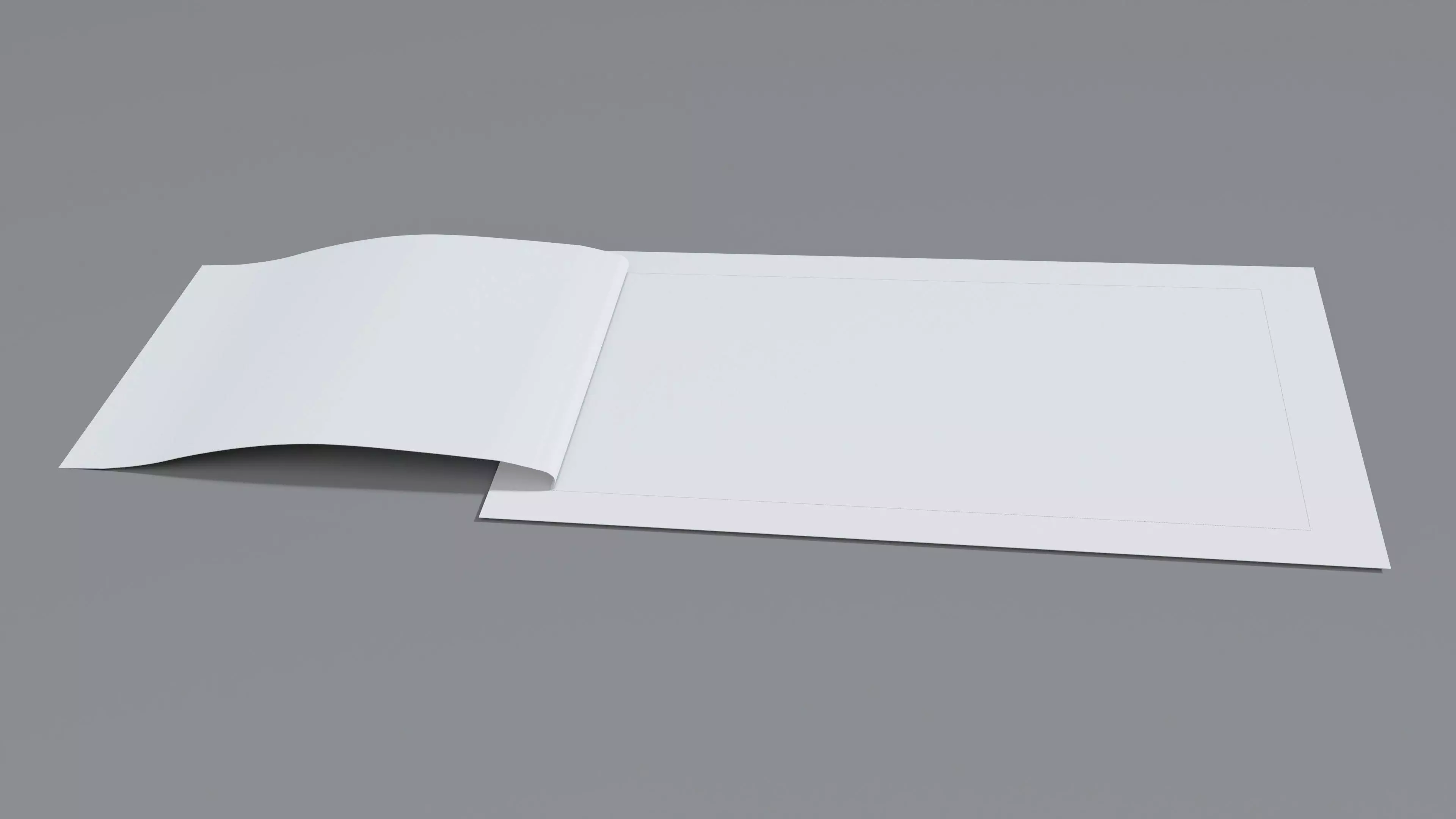 Blank Voucher Coupon Free low-poly 3D model_0