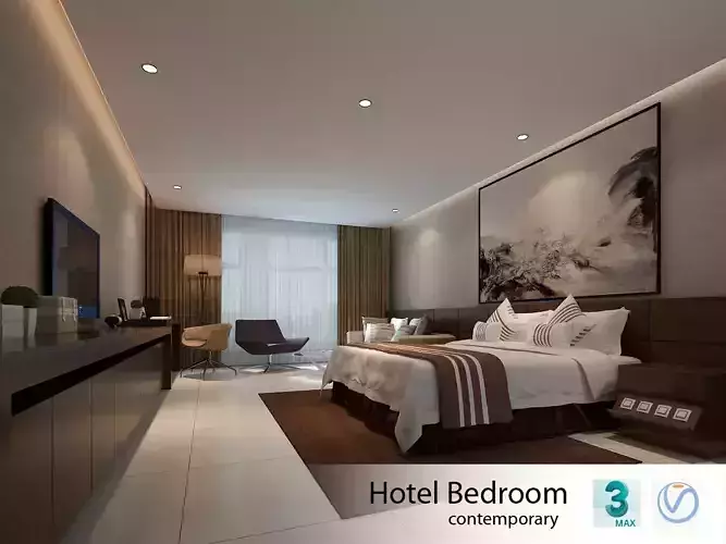 Hotel Bedroom Contemporary style