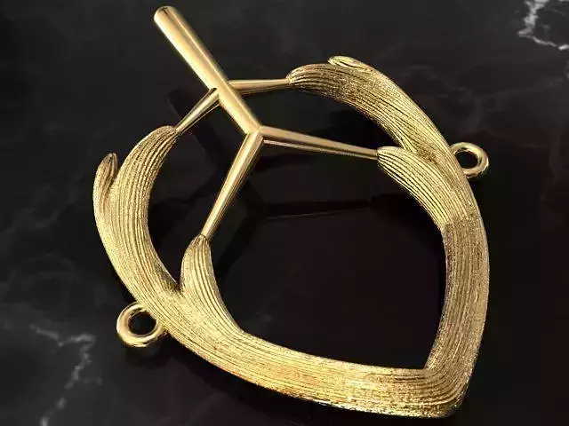Deer antlers pendant 3D print model