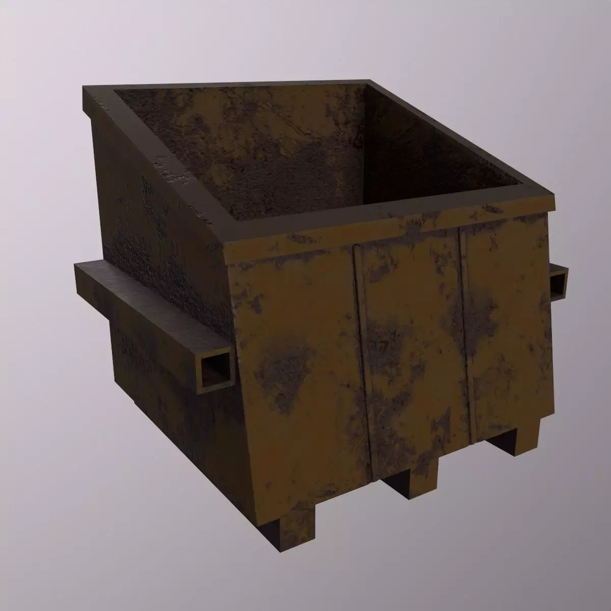 Trash Can Game Ready Low Poly 3D Model Low-poly 3D model