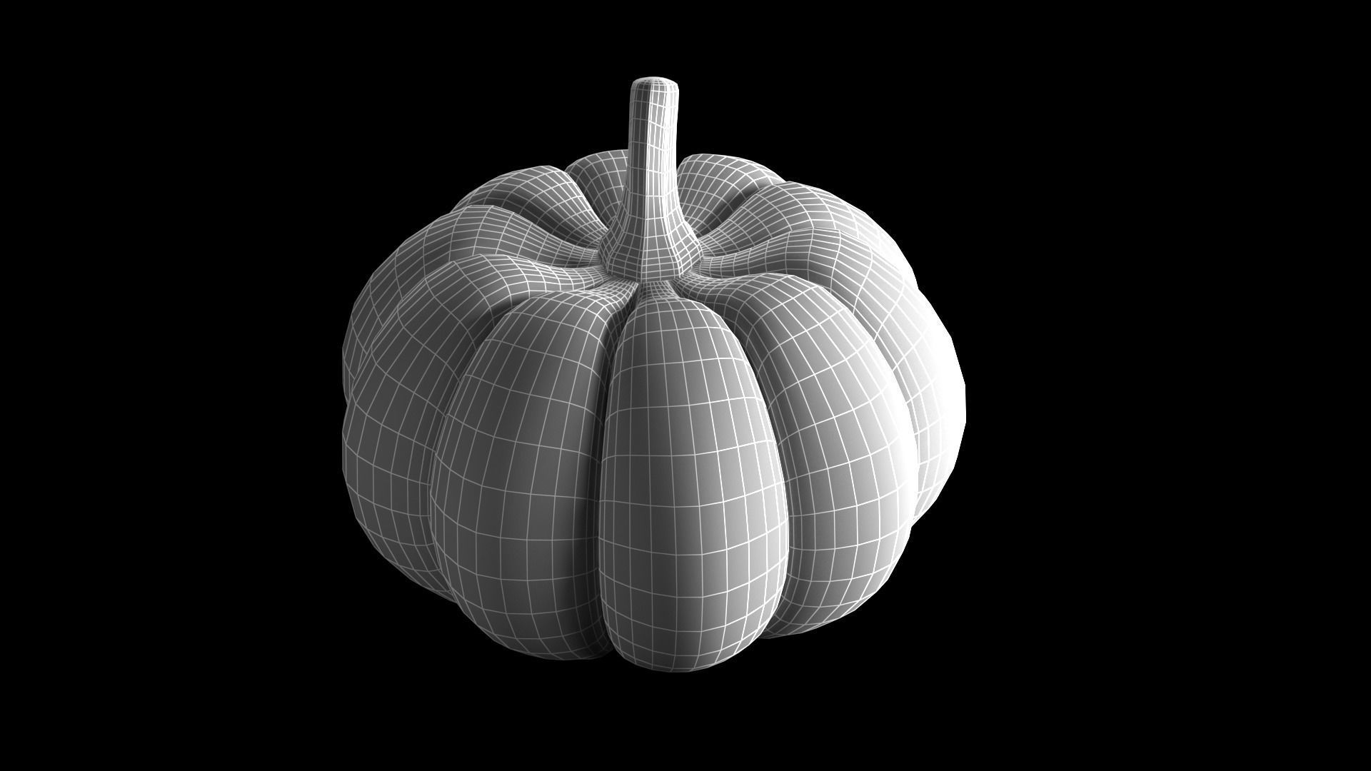 3d model of a pumpkin Low-poly 3D model_4