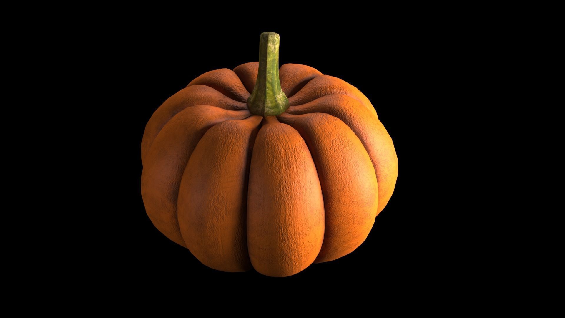 3d model of a pumpkin Low-poly 3D model_3