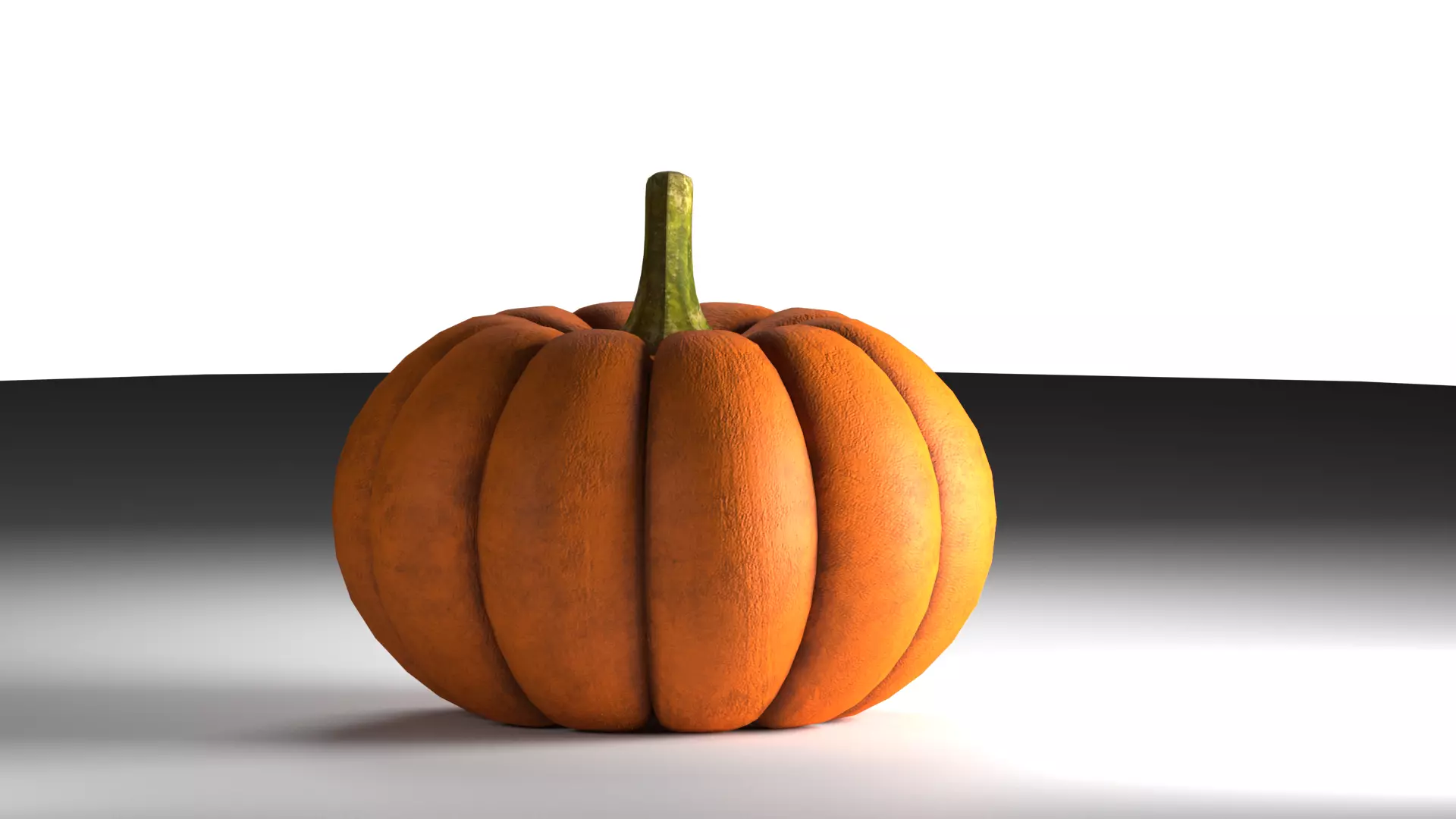 3d model of a pumpkin Low-poly 3D model_0