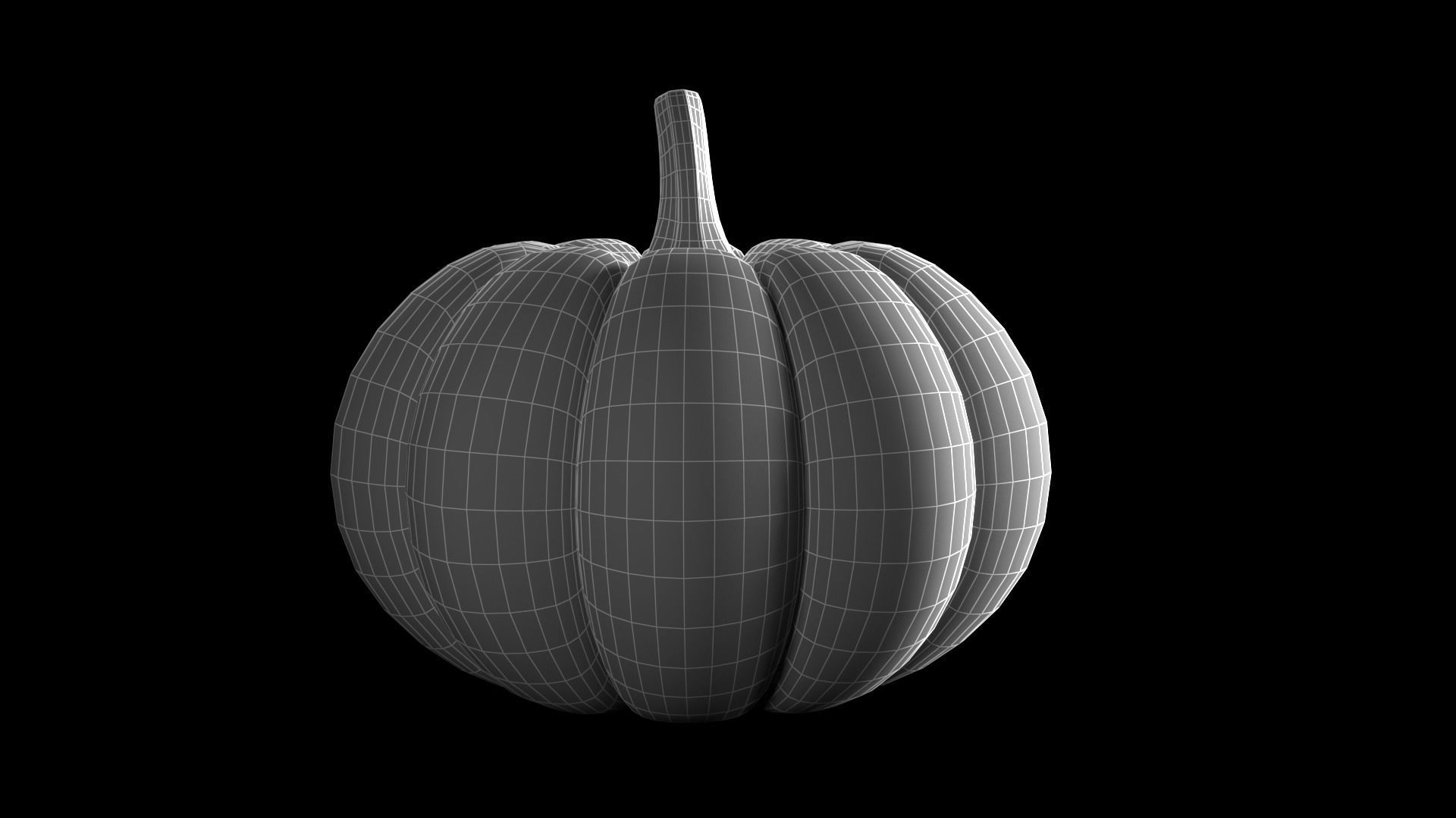 3d model of a pumpkin Low-poly 3D model_2