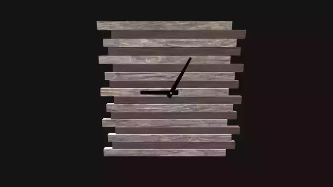  Ggrid Wooden Clock 