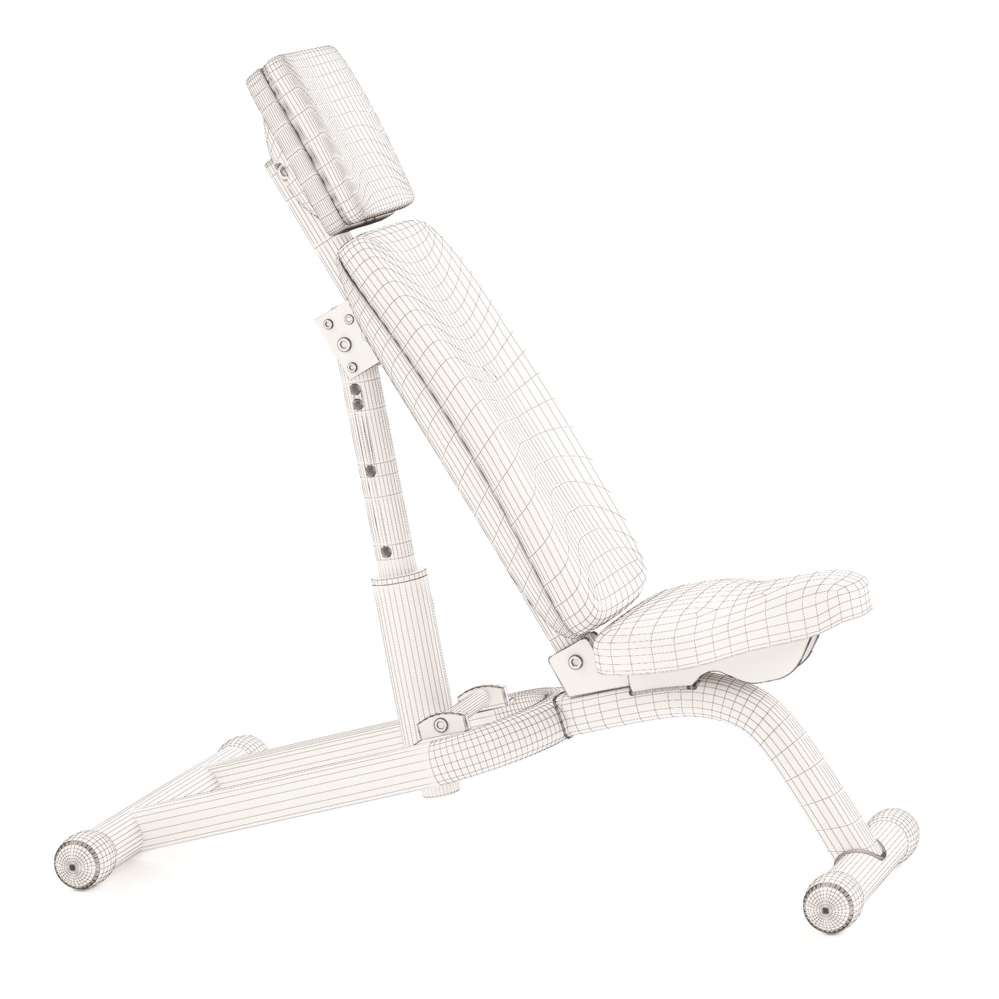 Bench Press Exercise Machine 3D model_5