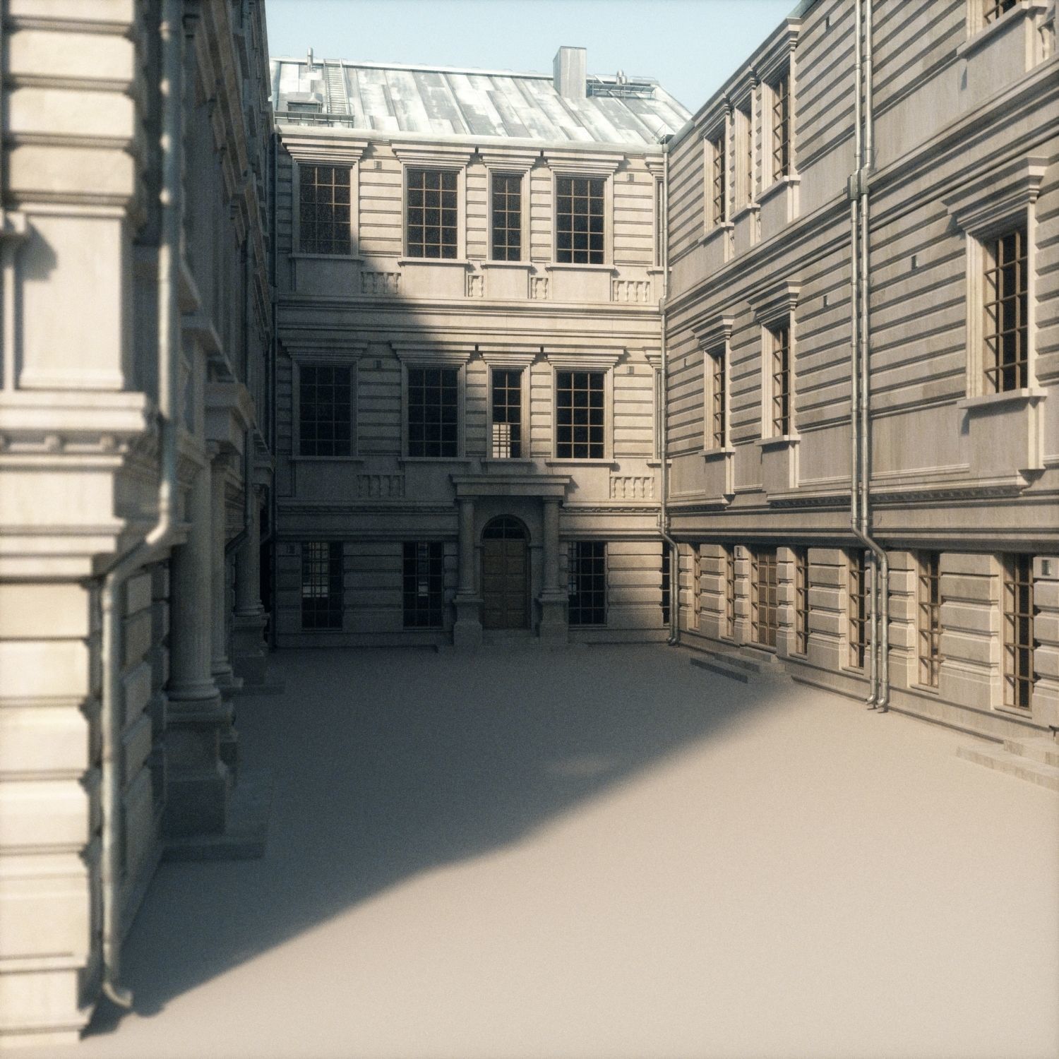 Old appartment building 1700s B 3D model_1