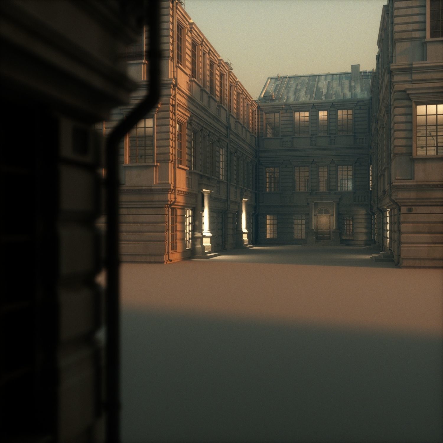 Old appartment building 1700s B 3D model_2