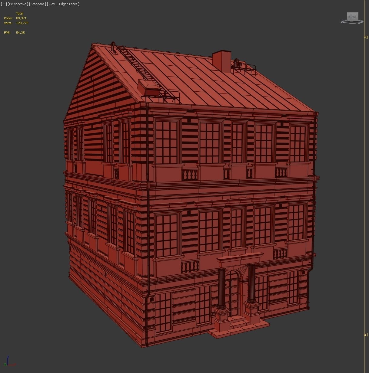 Old appartment building 1700s B 3D model_9