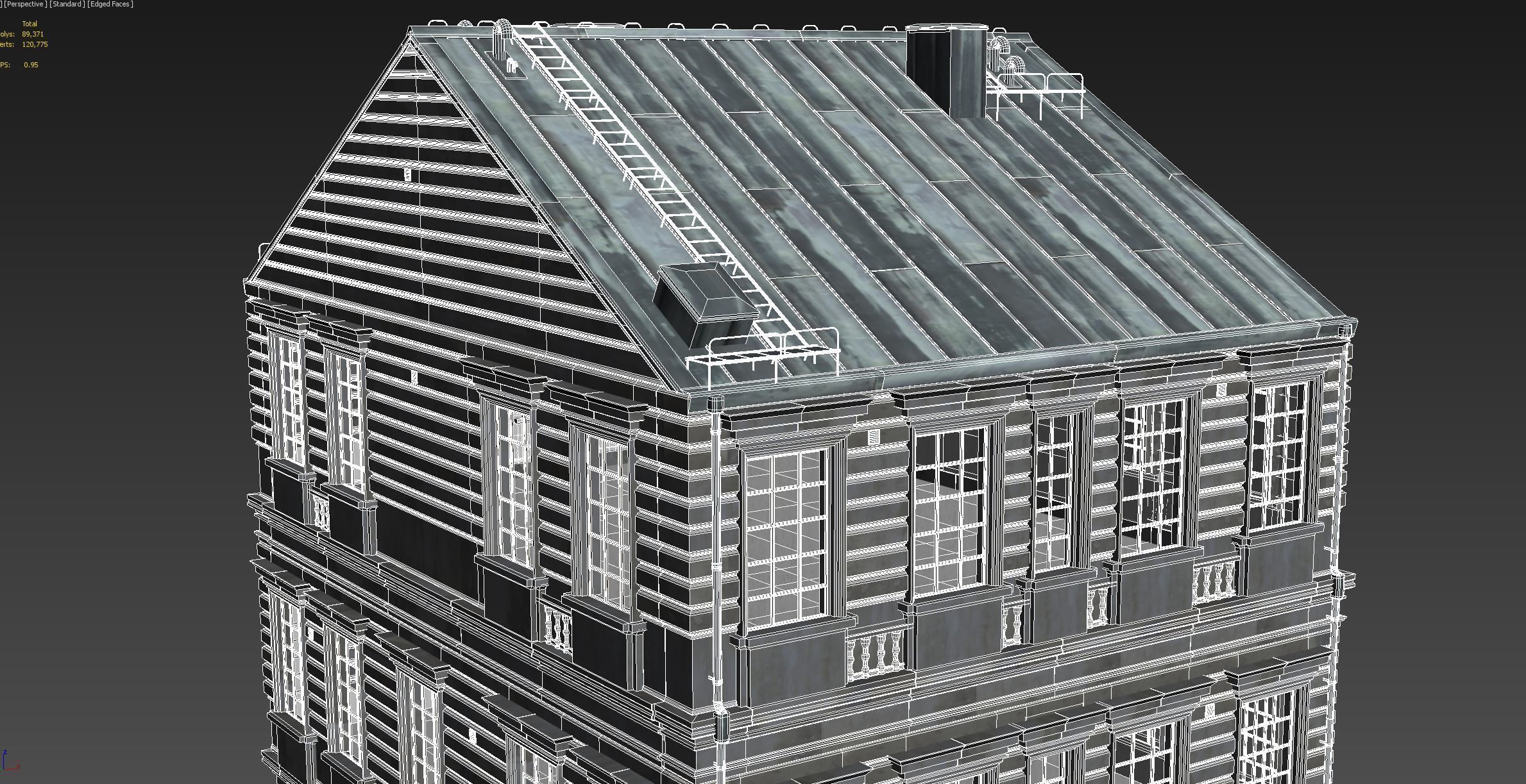 Old appartment building 1700s B 3D model_10
