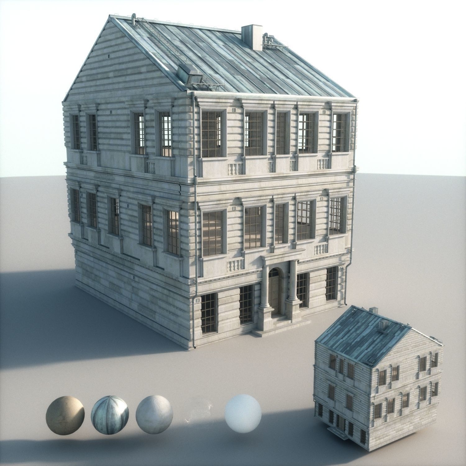 Old appartment building 1700s B 3D model_4