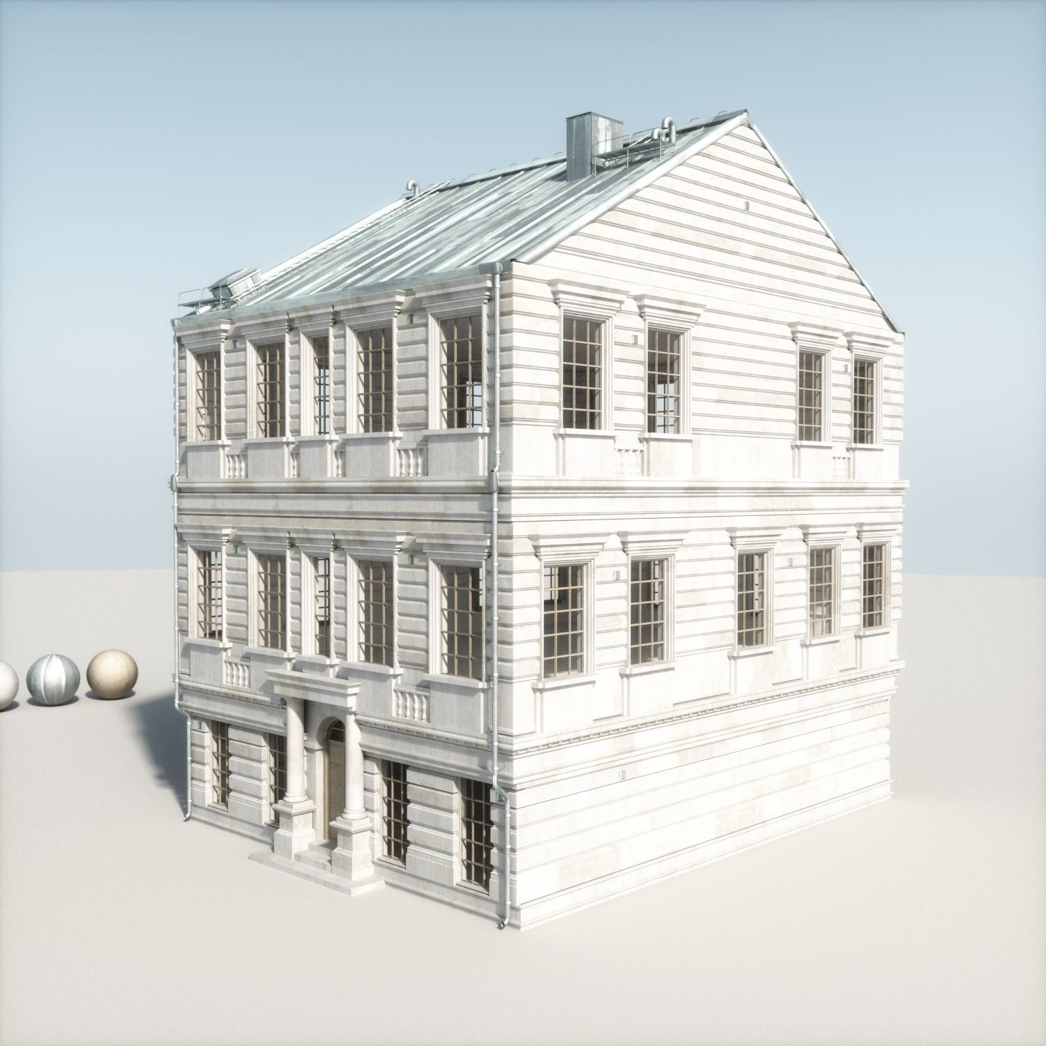 Old appartment building 1700s B 3D model_6