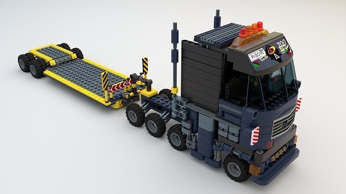Lego Truck and worker  3D model