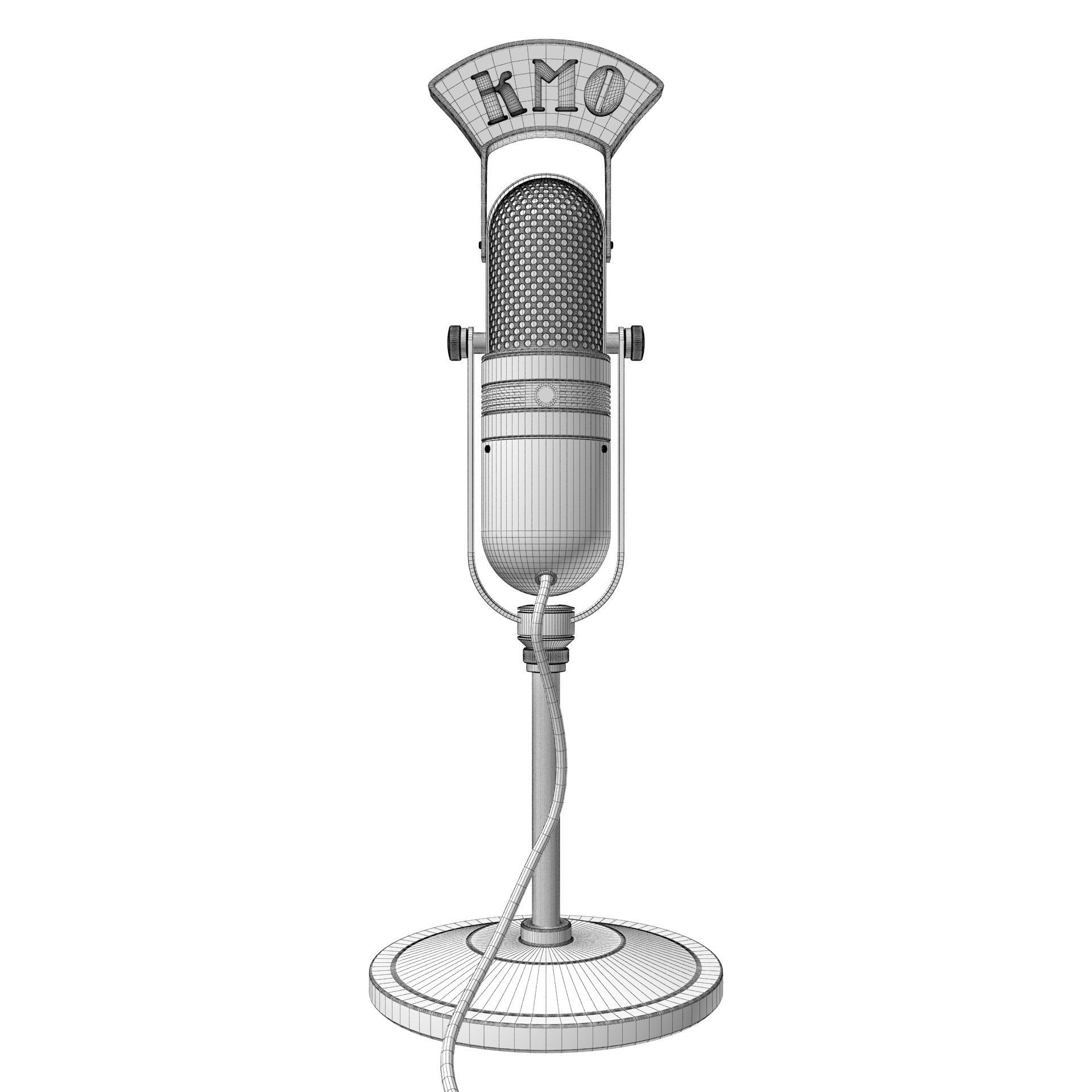 Microphone KMO Vintage 3D model_17