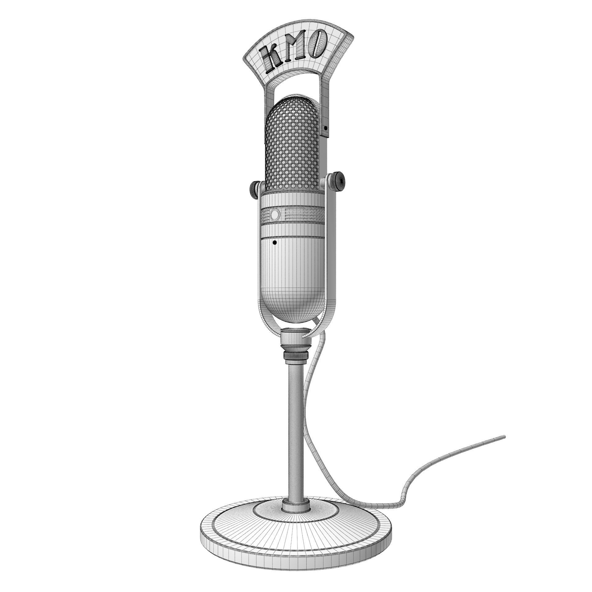 Microphone KMO Vintage 3D model_13