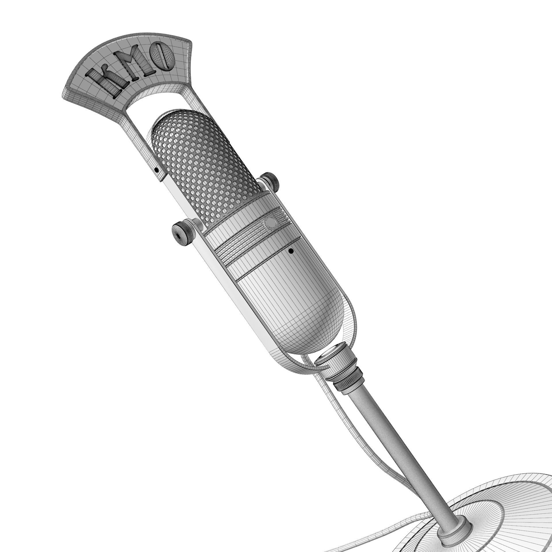 Microphone KMO Vintage 3D model_10