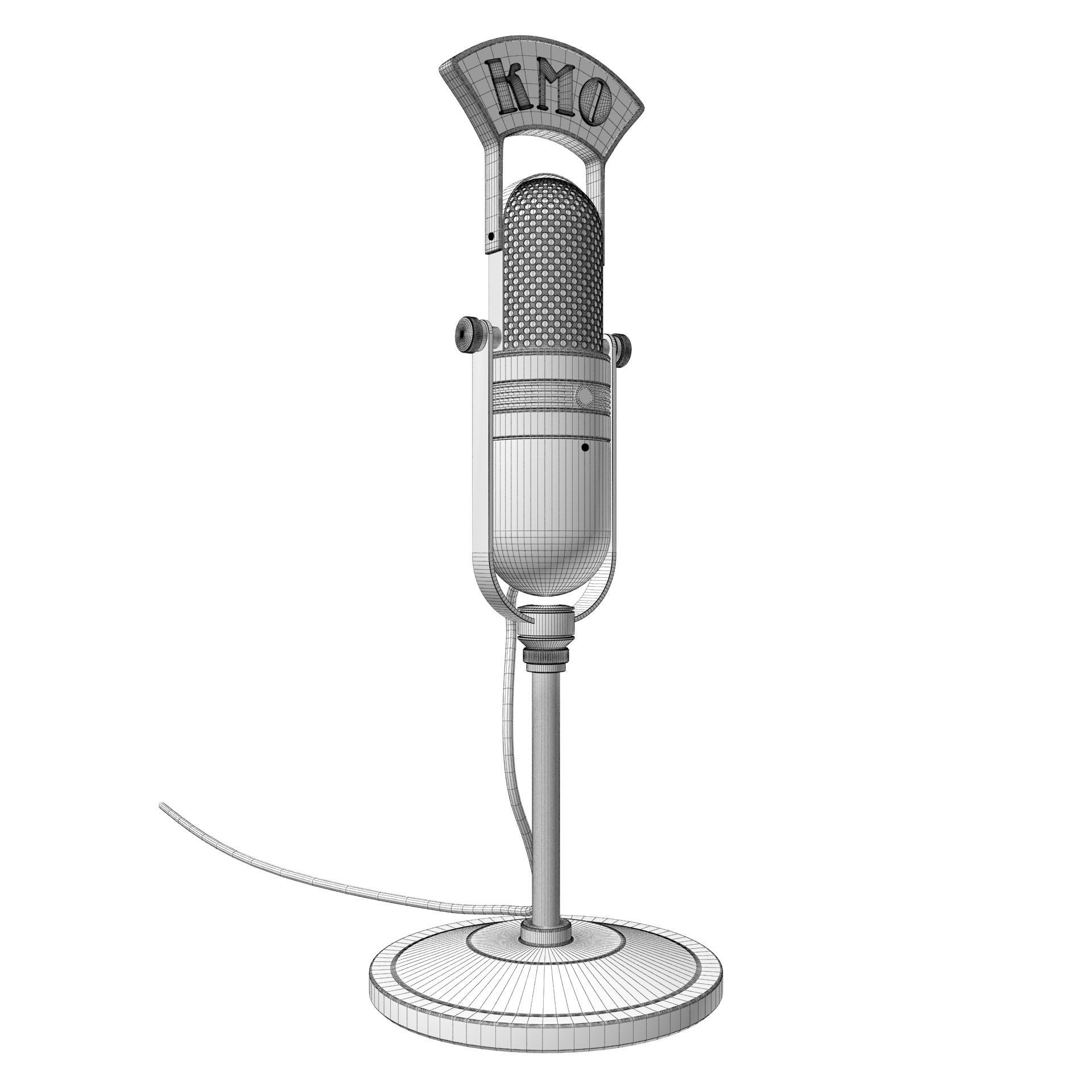 Microphone KMO Vintage 3D model_12