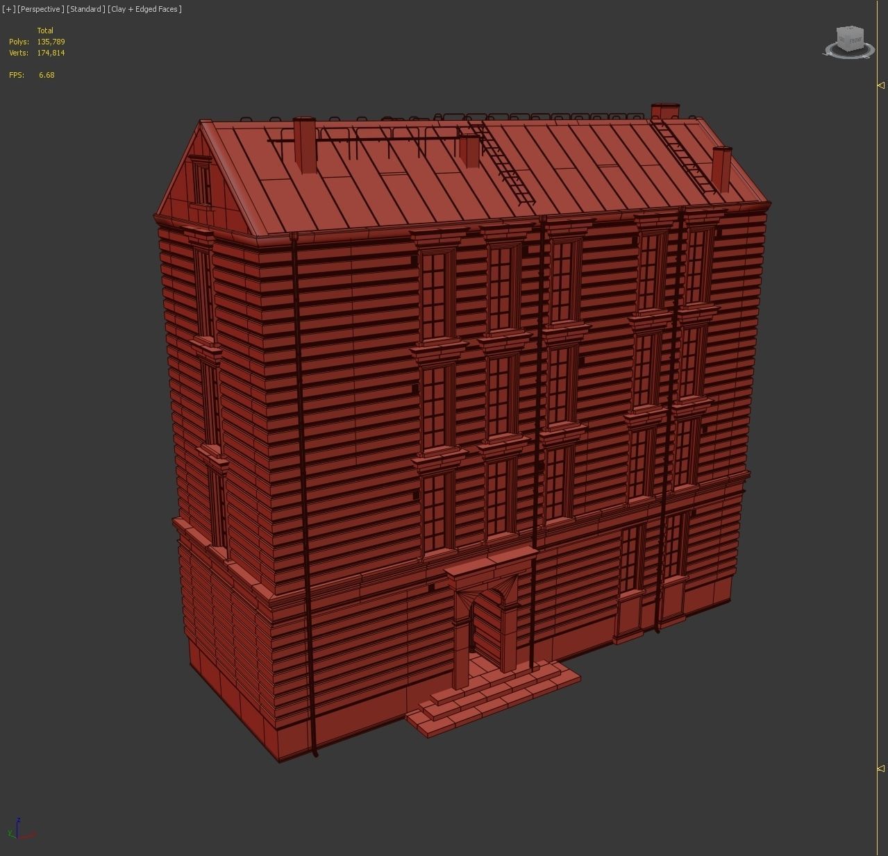 Old appartment building 1700s C 3D model_12