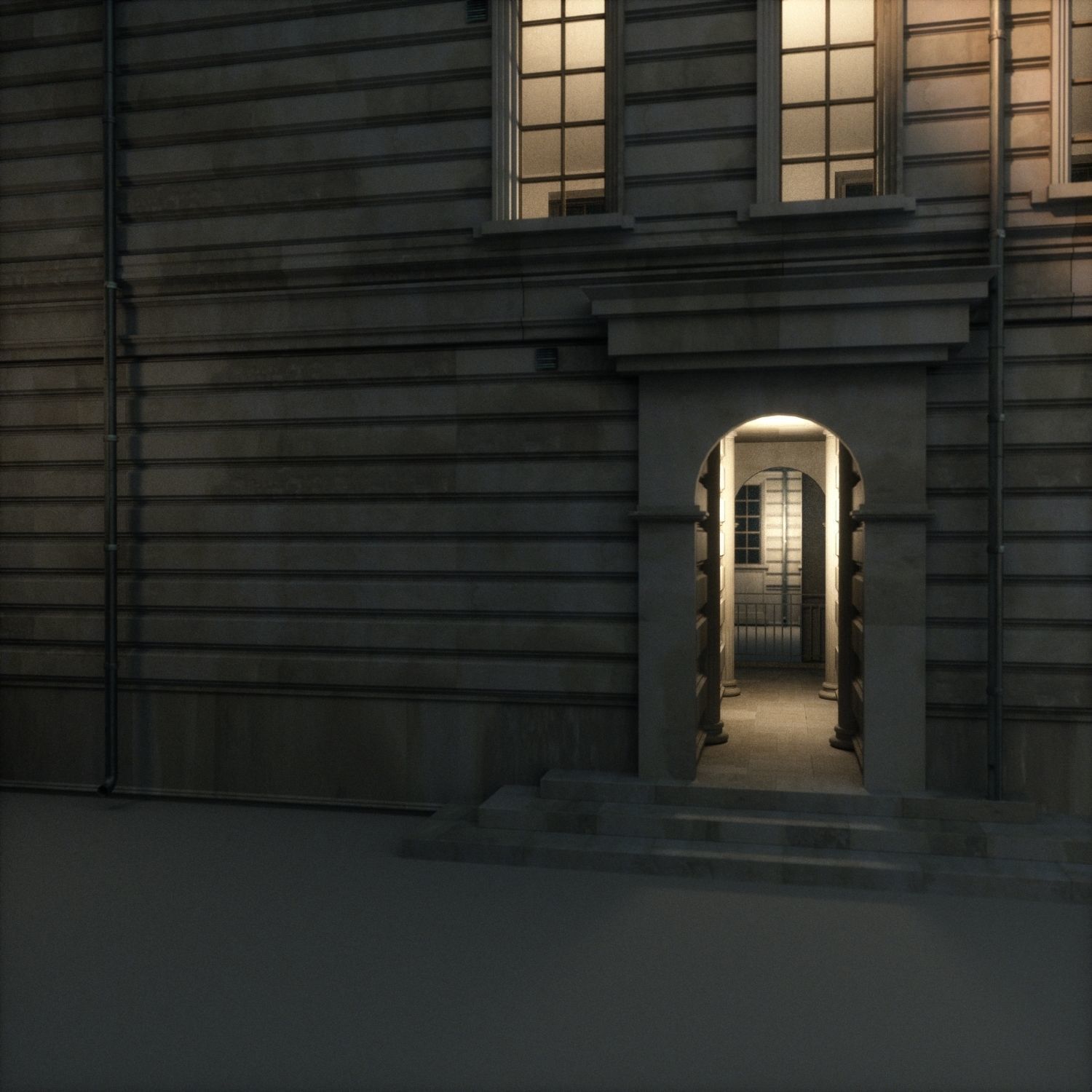 Old appartment building 1700s C 3D model_2