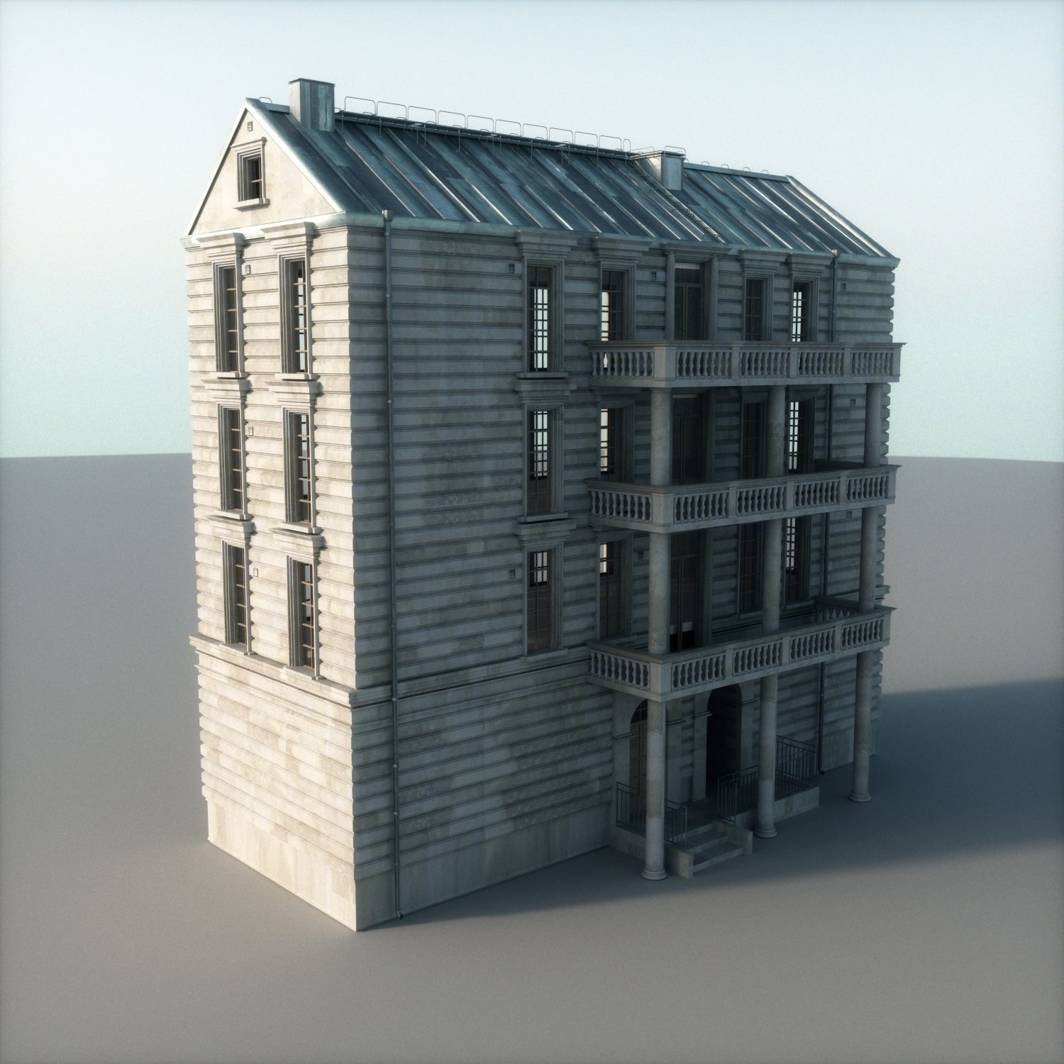 Old appartment building 1700s C 3D model_10