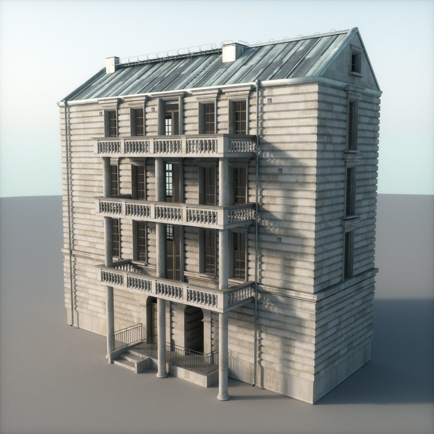 Old appartment building 1700s C 3D model_11