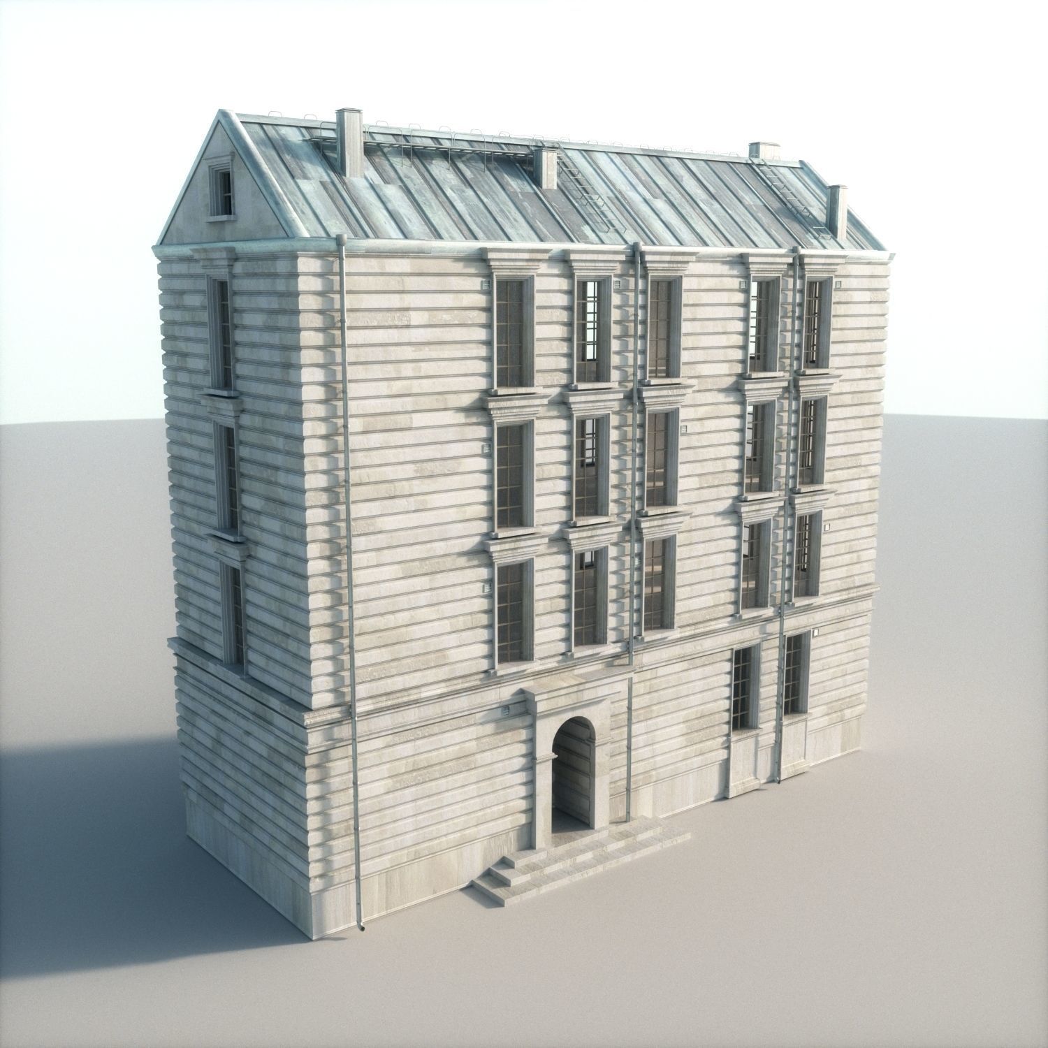 Old appartment building 1700s C 3D model_8