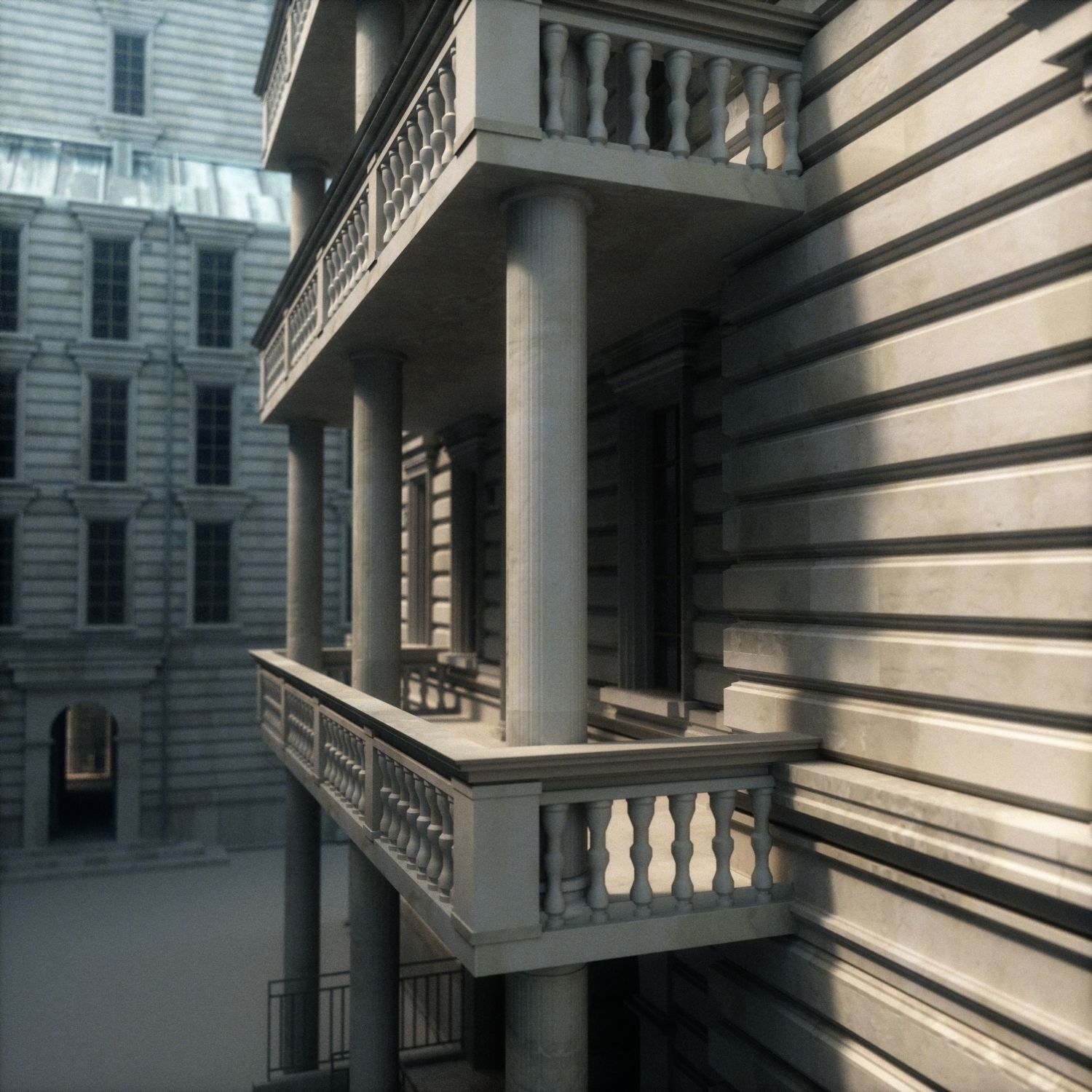 Old appartment building 1700s C 3D model_3