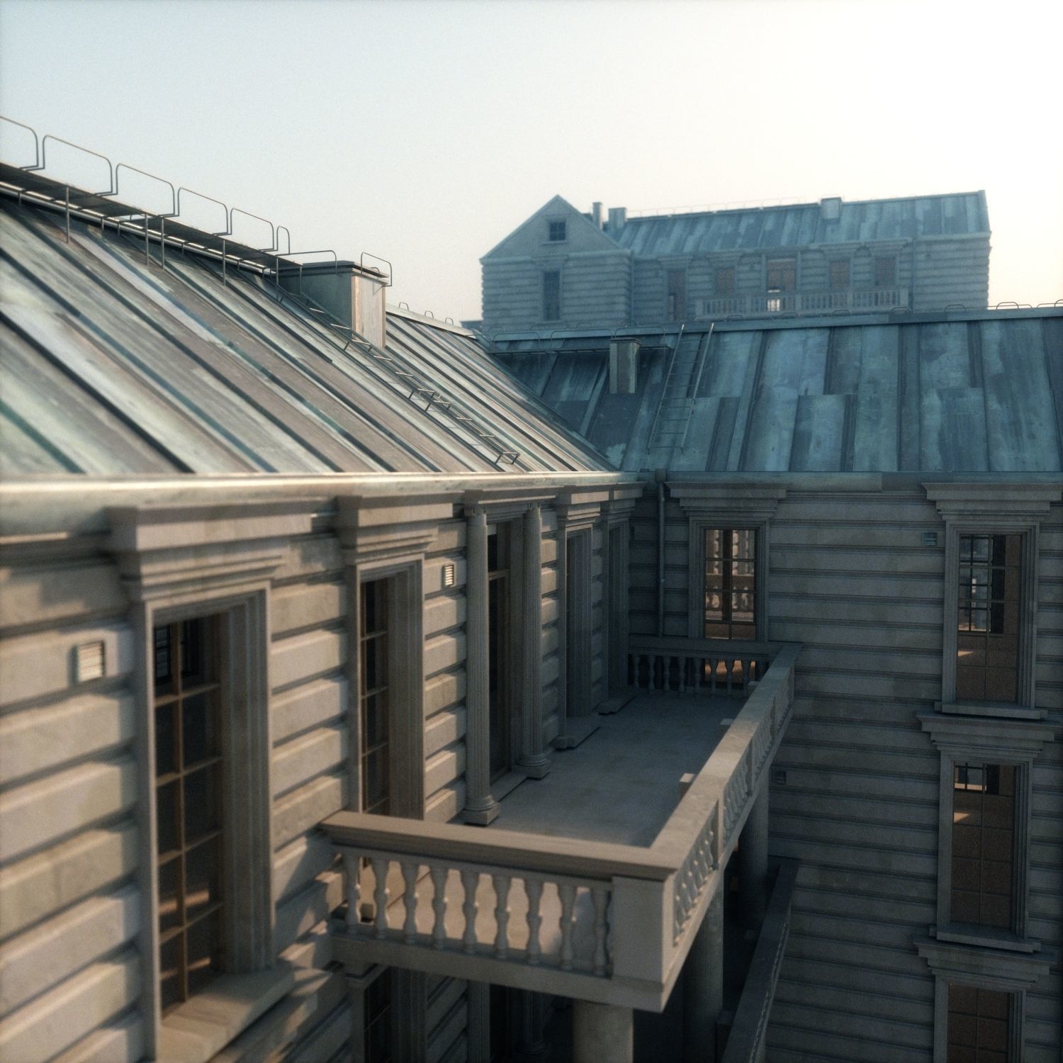 Old appartment building 1700s C 3D model_6