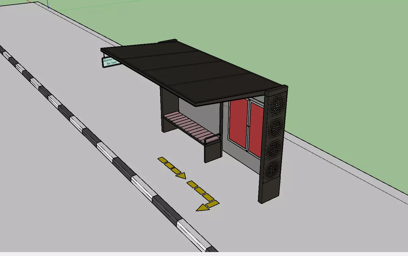 Future Bus stop Free 3D model