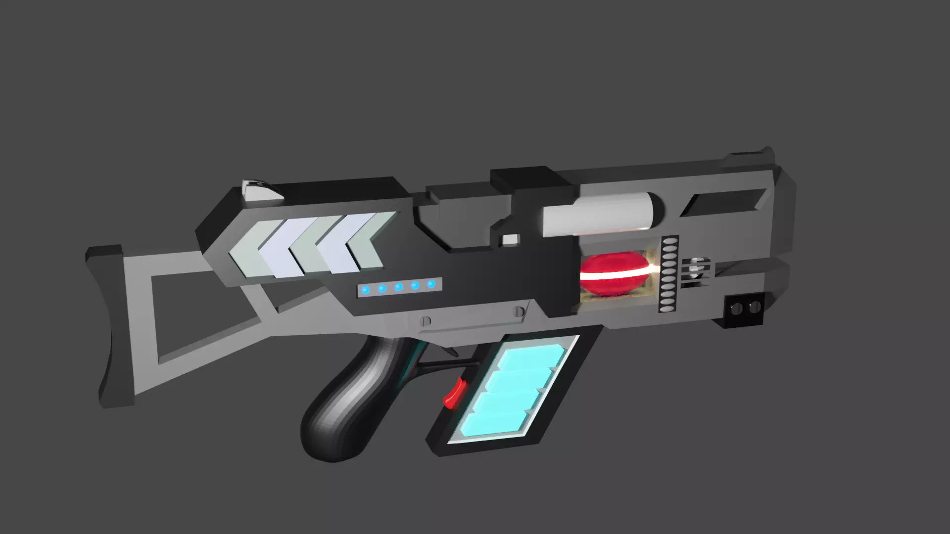 Space Gun Blender 3D model_0