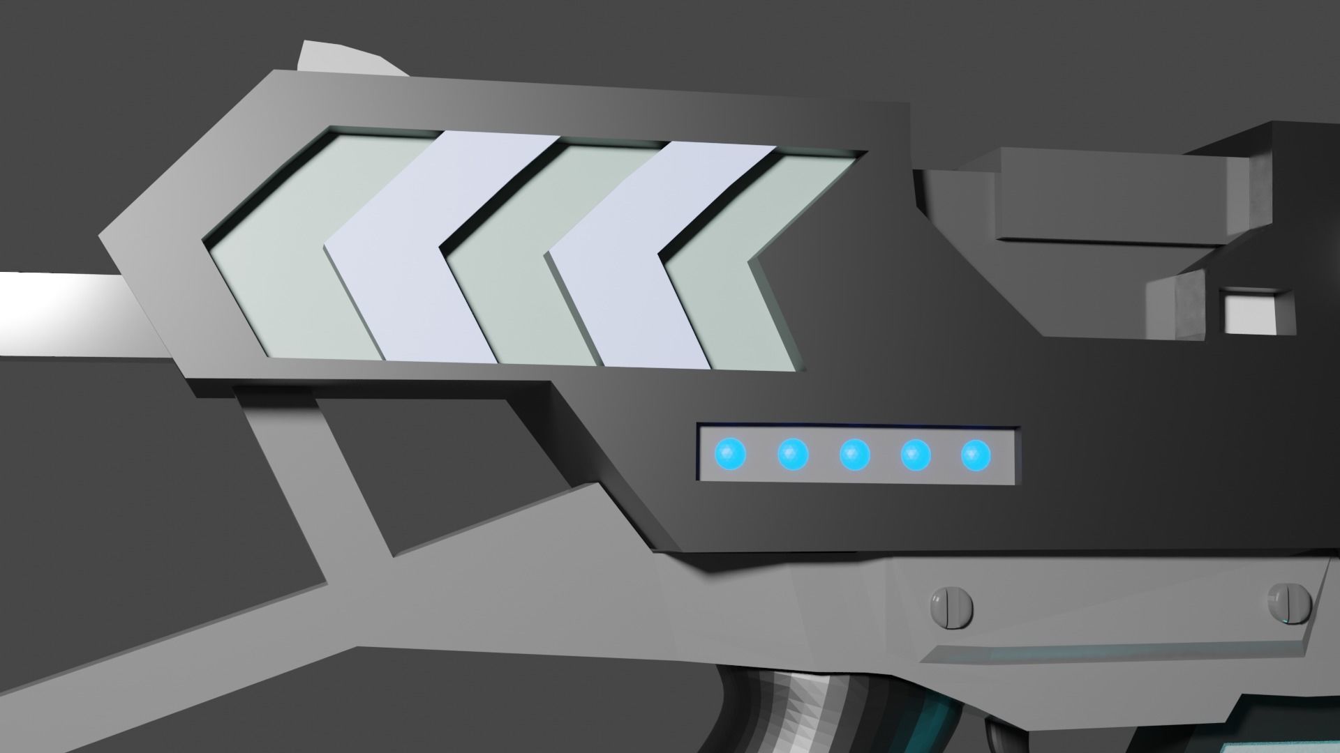 Space Gun Blender 3D model_5