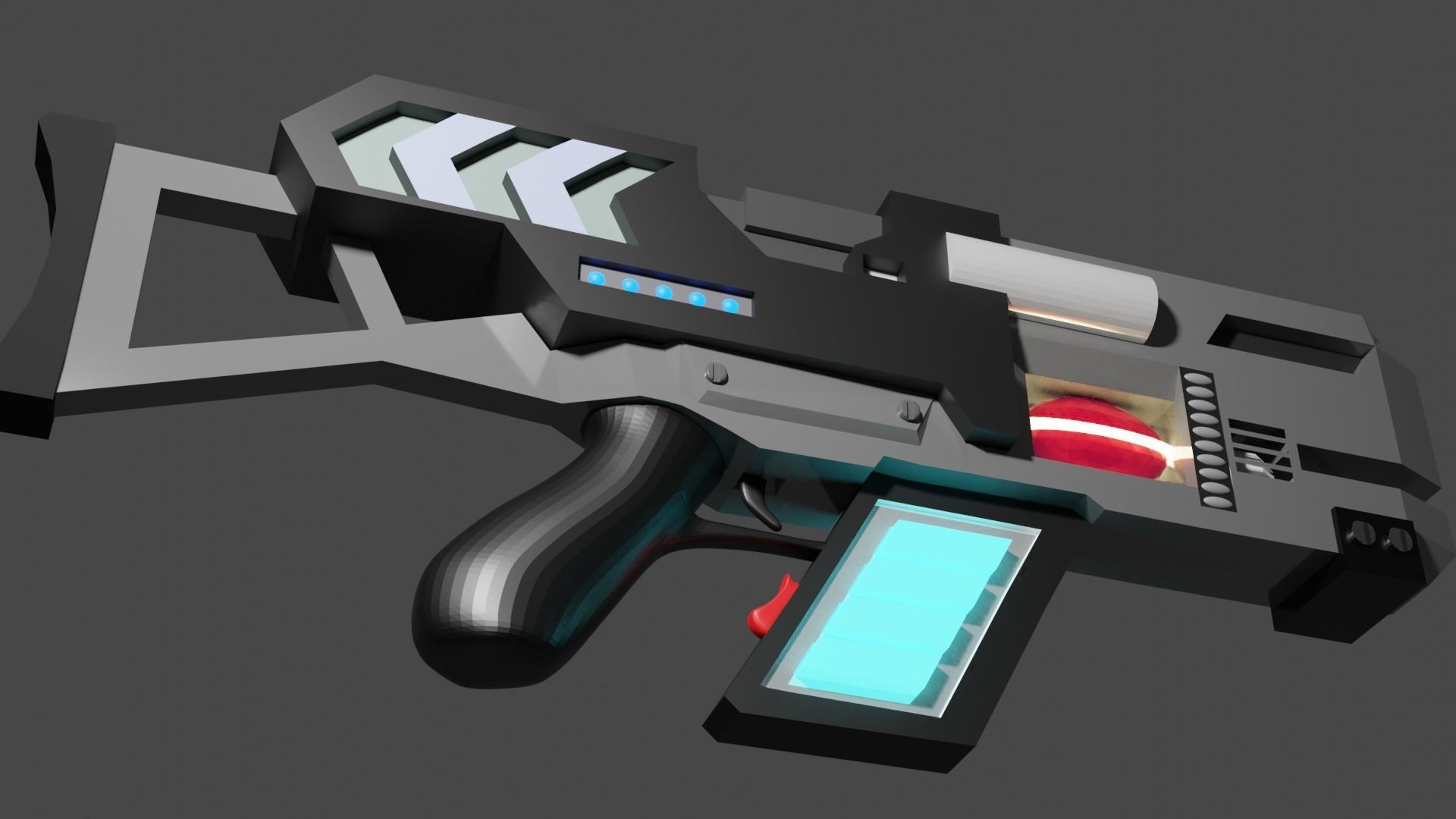 Space Gun Blender 3D model_3