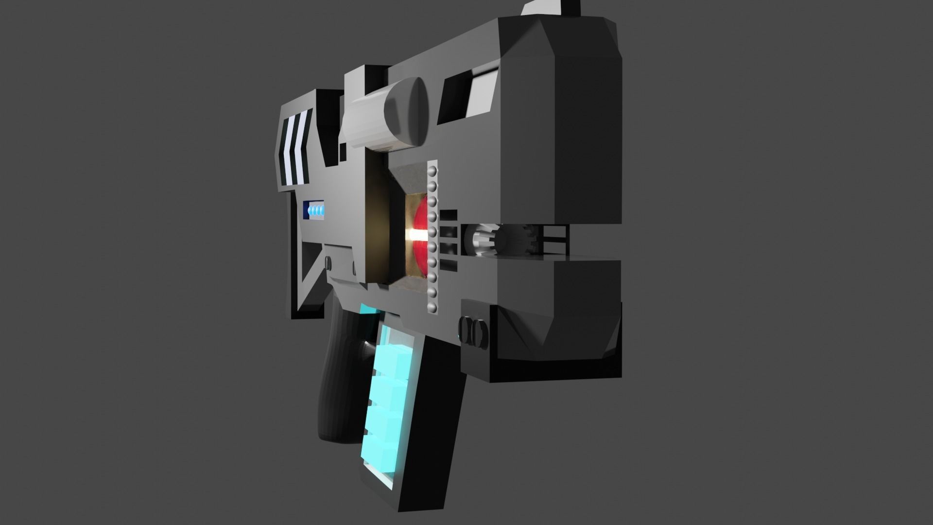Space Gun Blender 3D model_1