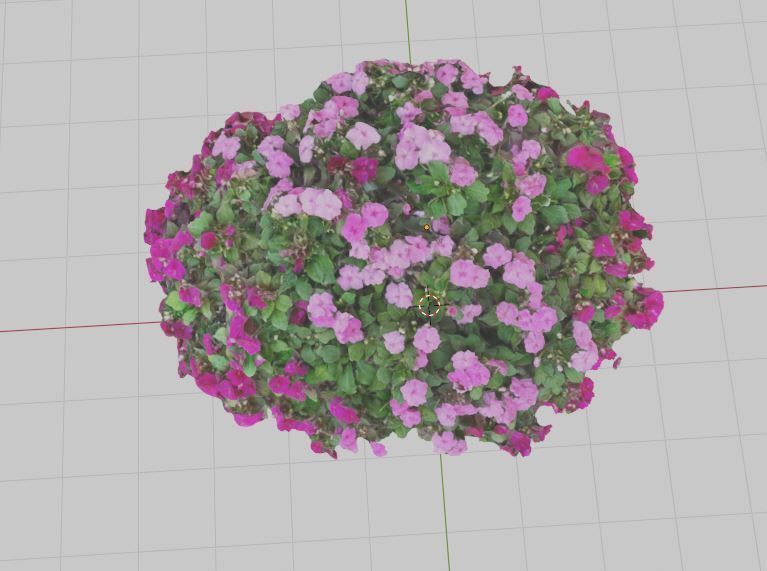 Pink flowers - scanned 3D model_1