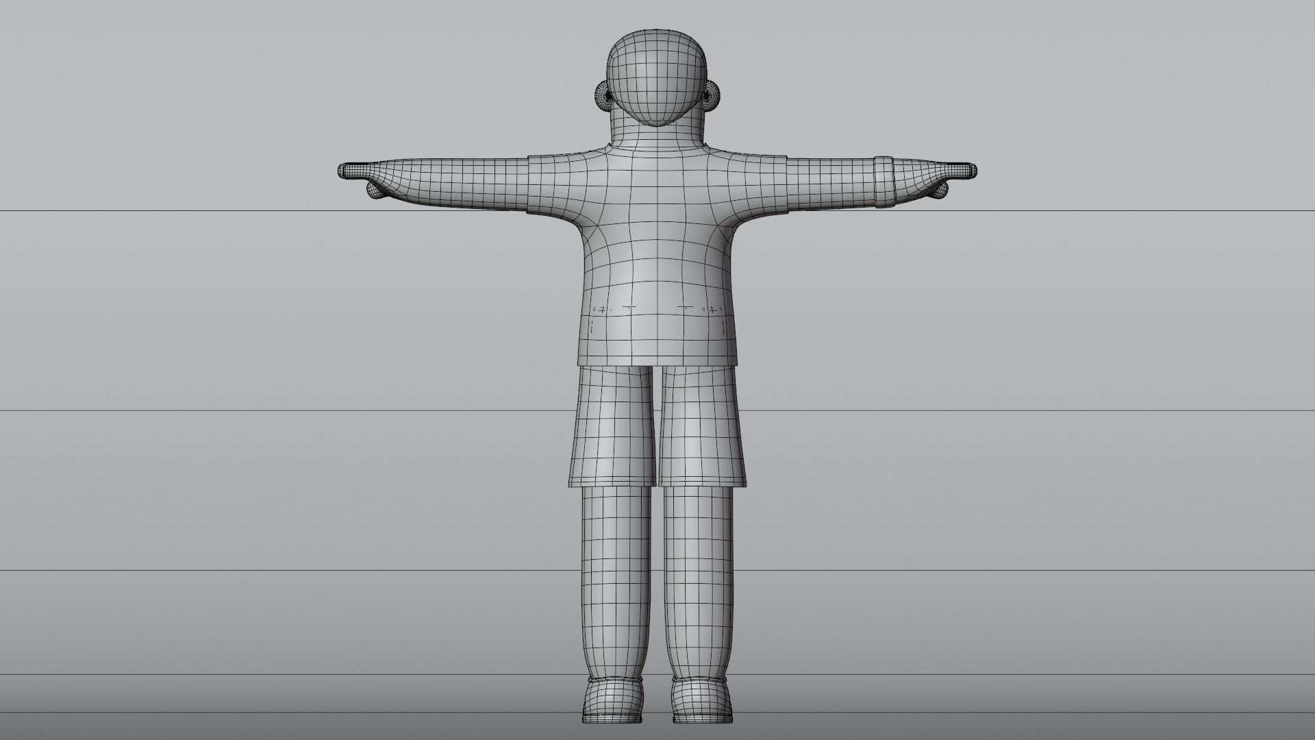 Minimal Soccer player 3D Cartoon Character 3D model_22