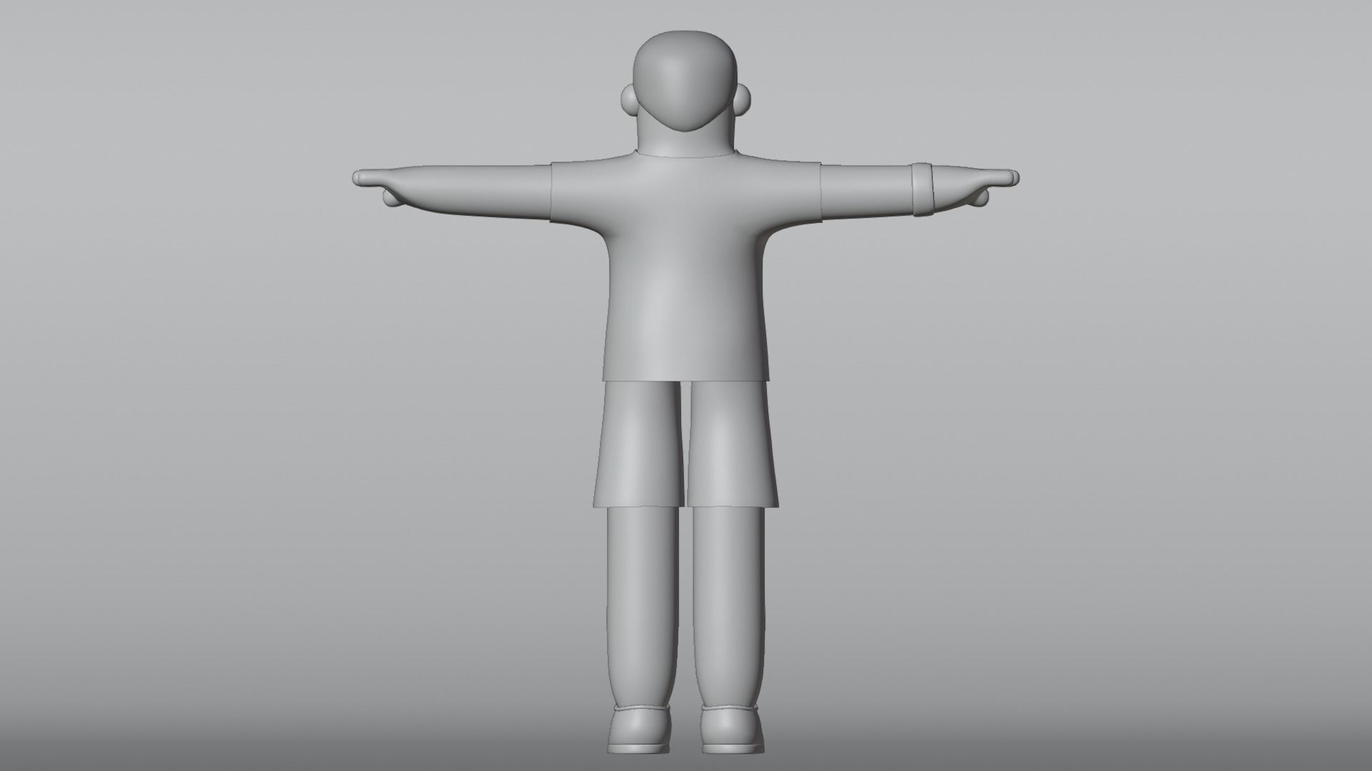 Minimal Soccer player 3D Cartoon Character 3D model_18
