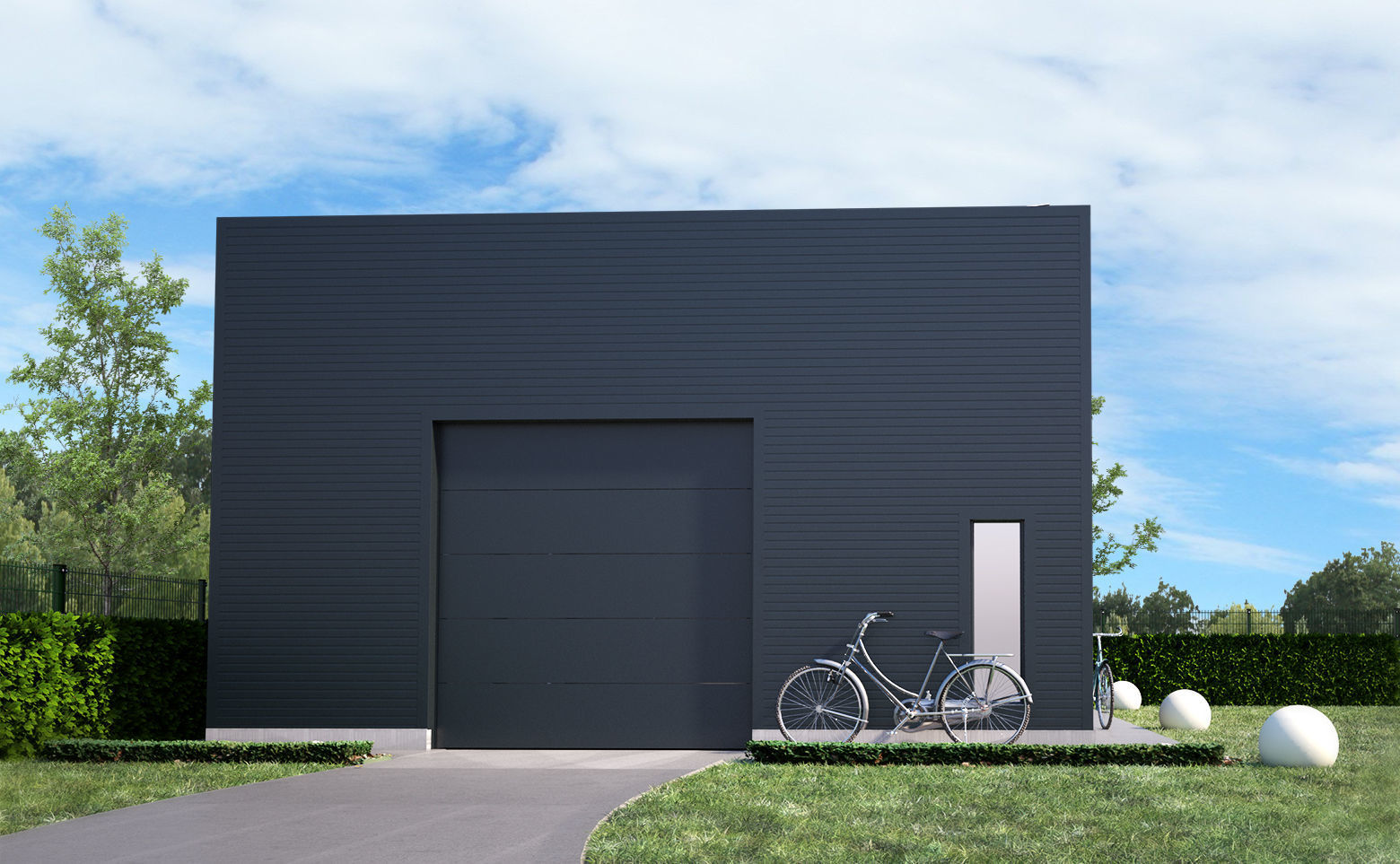 Garage technical space 3D model_1