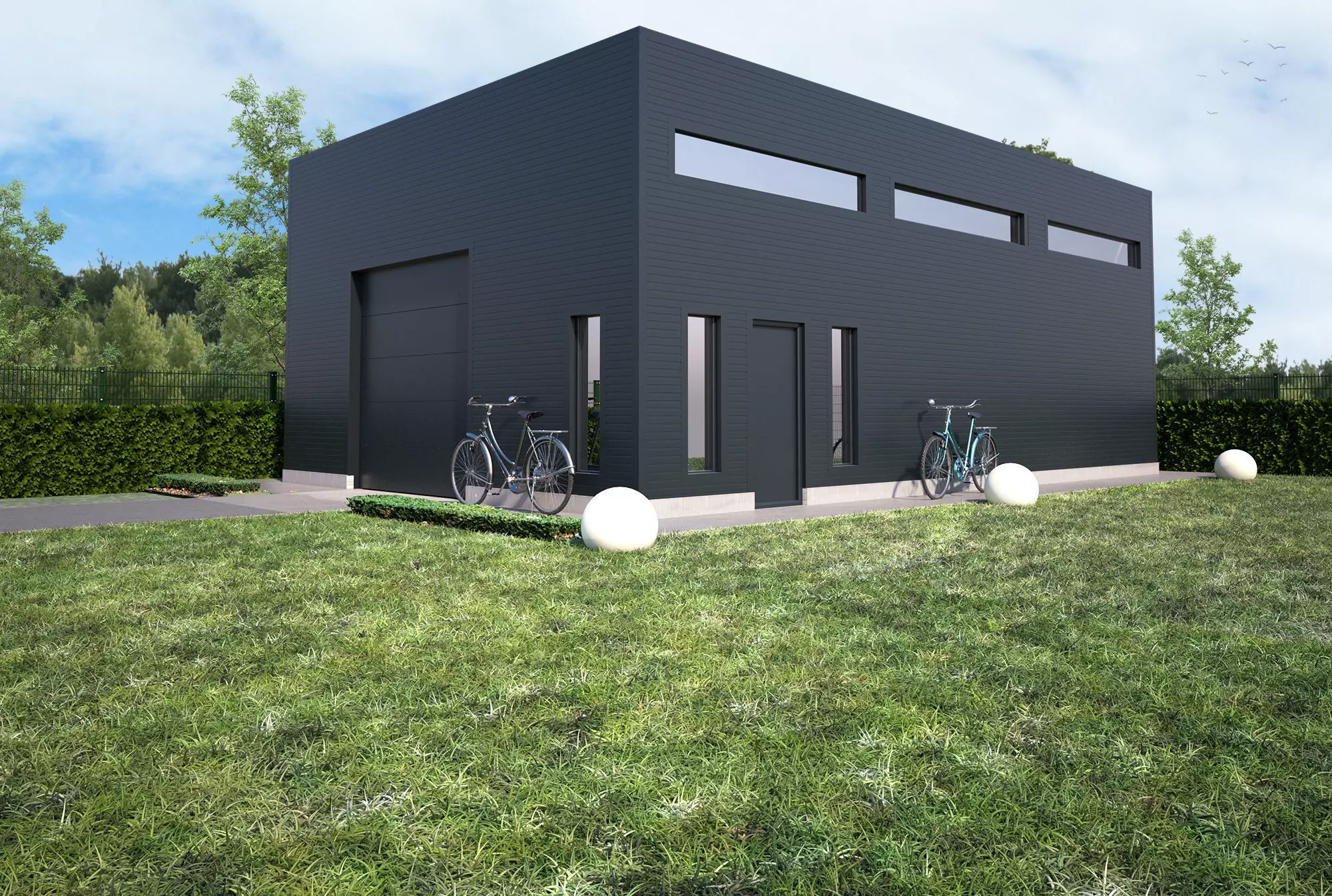 Garage technical space 3D model_0