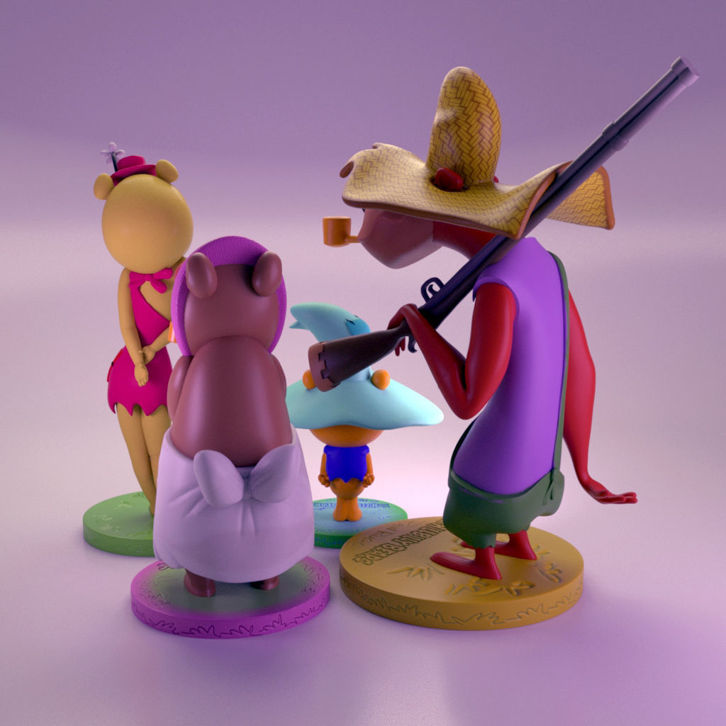 The HillBilly Bears - Collection 3D print model_2