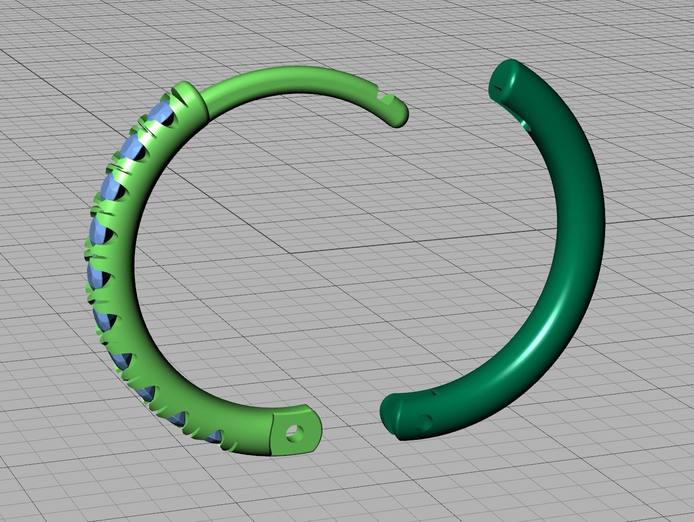 Small Hoop Earrings  French Pave setting 12mm inner size 3dmodel 3D print model_18