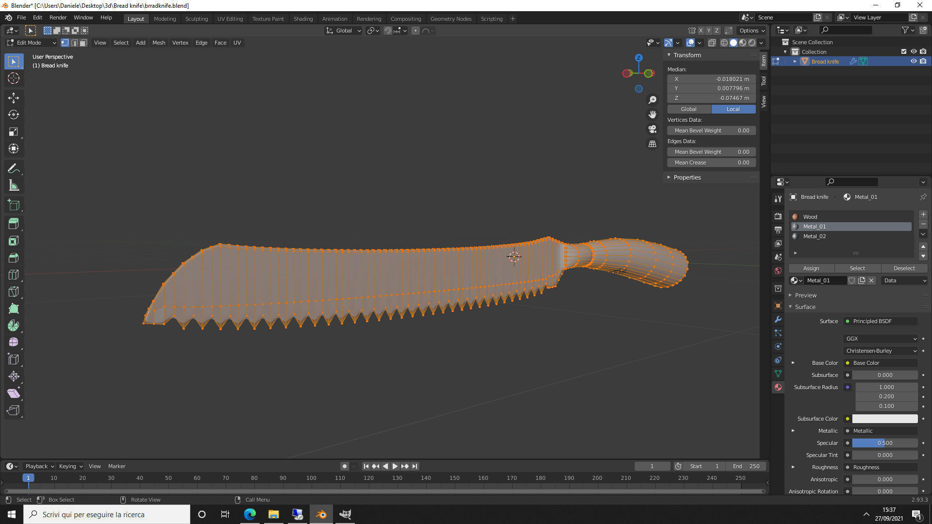Bread knife 3D model_9