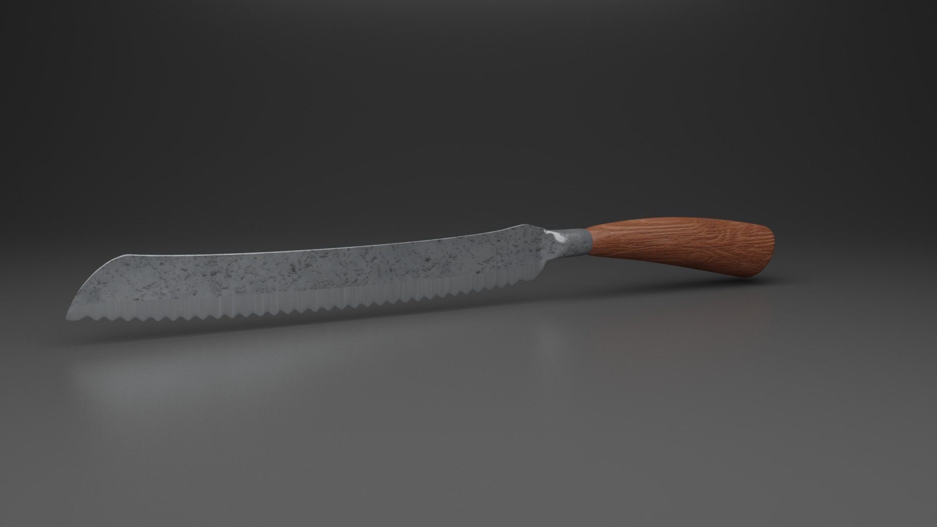 Bread knife 3D model_1