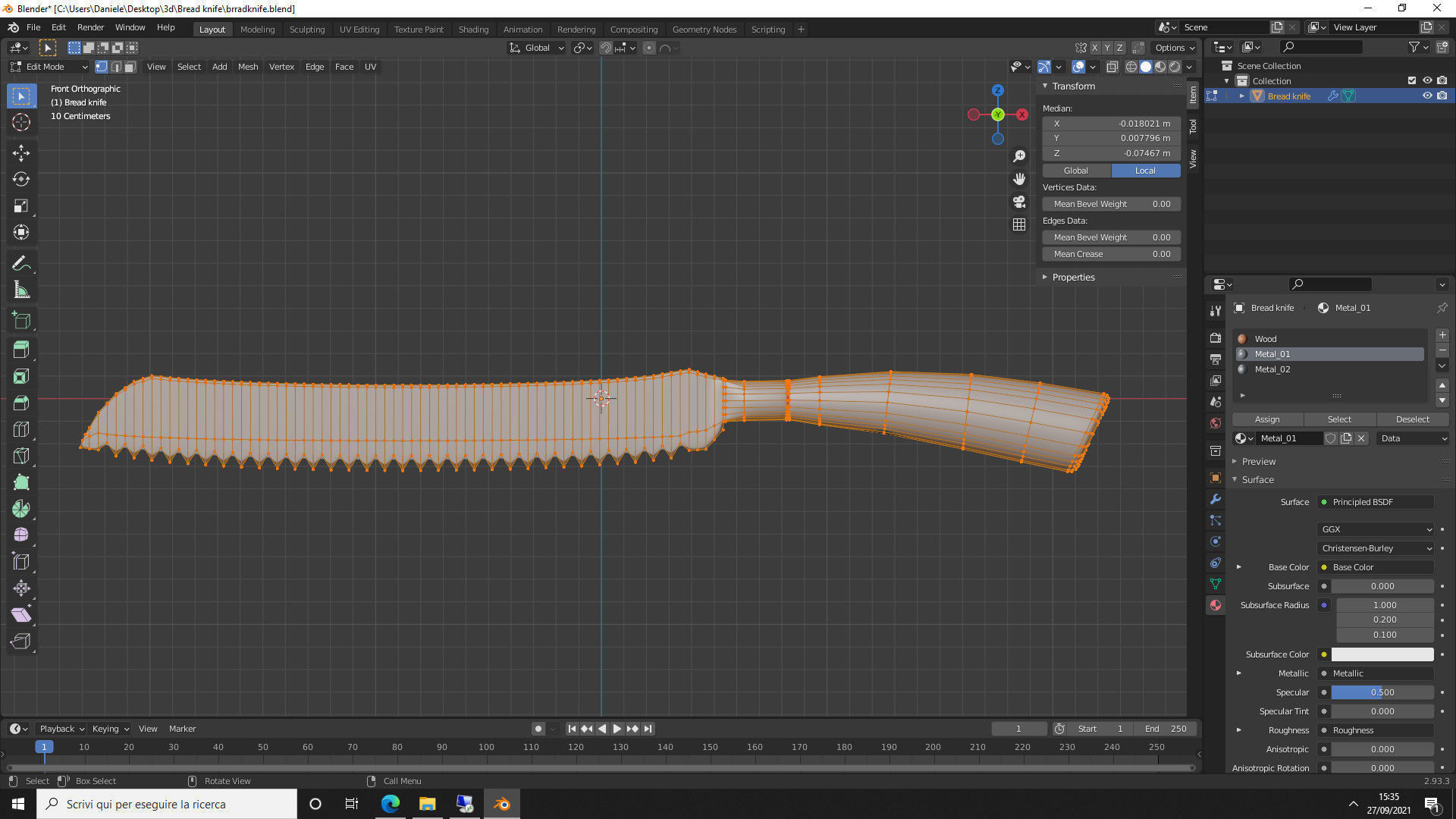 Bread knife 3D model_7