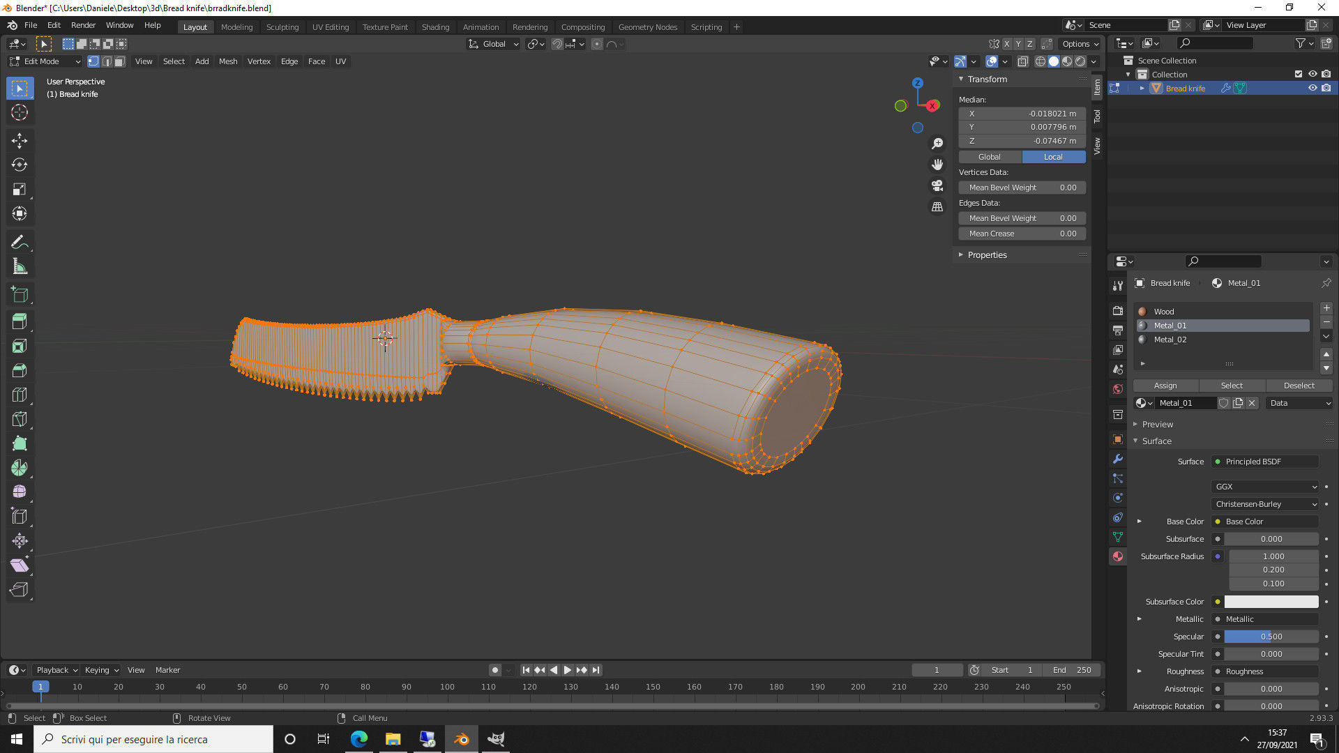 Bread knife 3D model_8