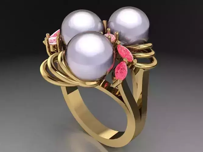 3 Pearl ring  513 3D print model