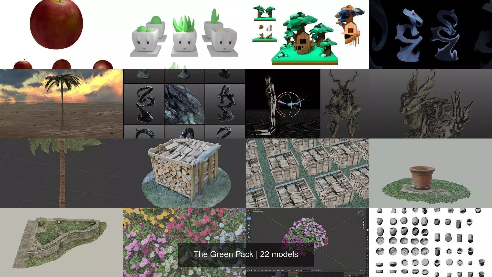 The Green Pack 3D Model Collection_0
