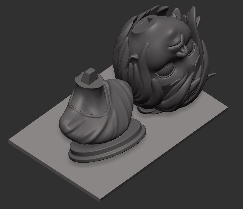 Stylized character head 3D model_4